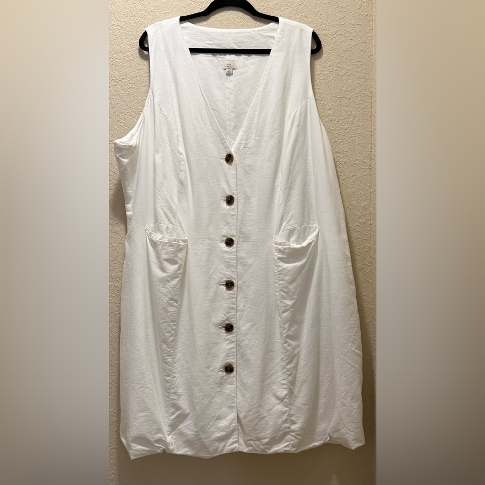NWOT, a new day - White Mini Dress, Size 3X